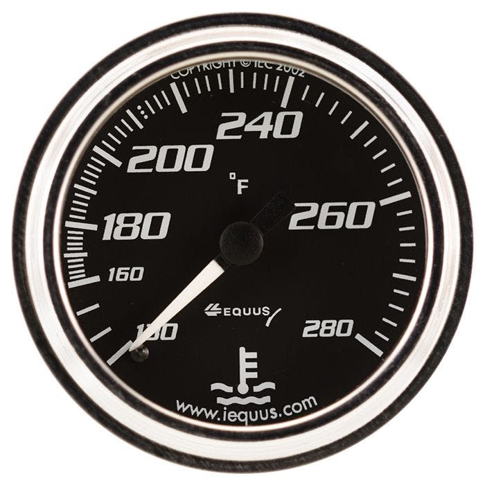 Equus E7242 7000 Series 2 Inch Mech. Chr. Water Temperature Gauge