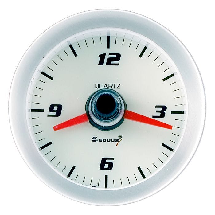 Equus E8000 8000 Series 2 Inch White Electric Quartz Dash Clock