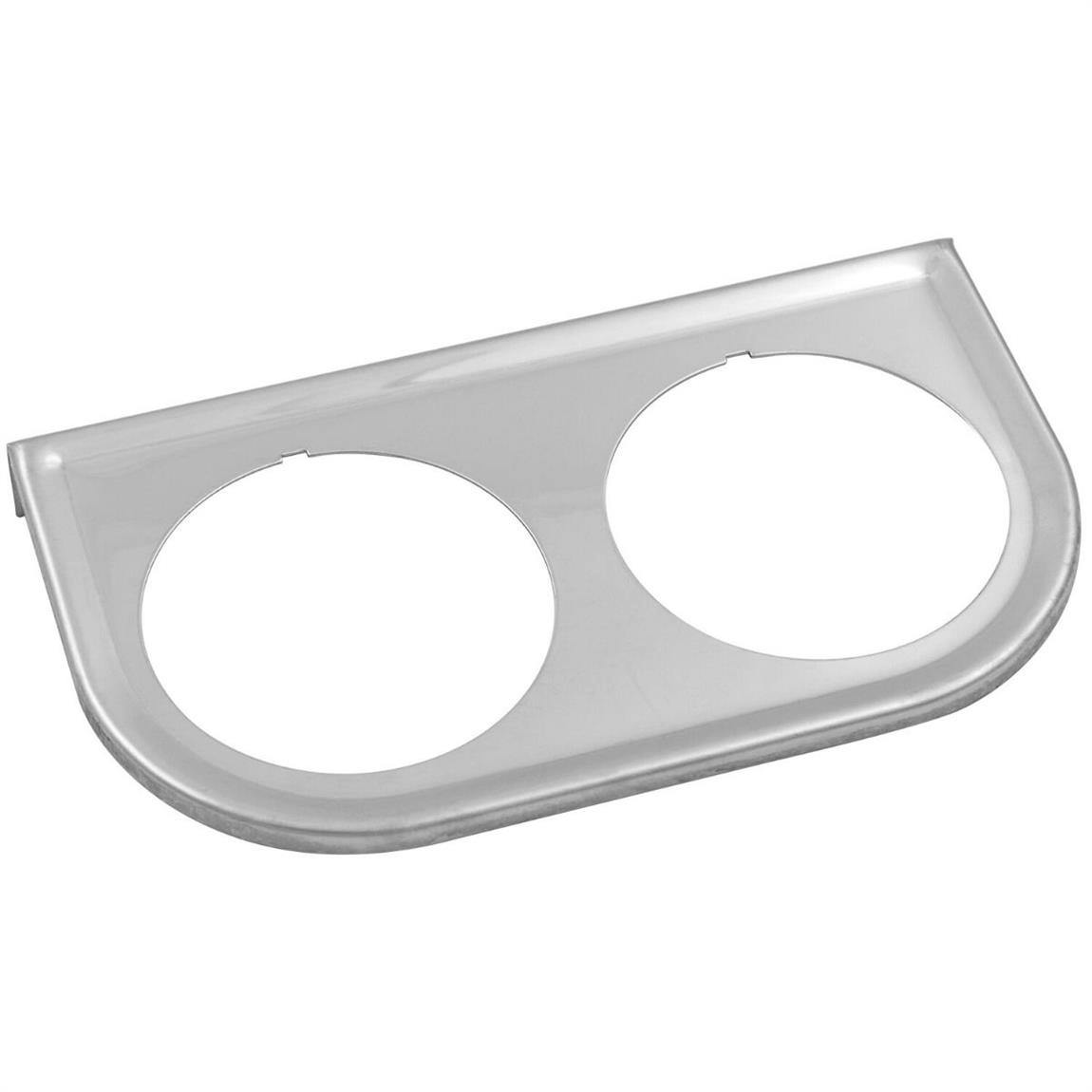 Equus E9822 Chrome Double Gauge Mount Panel for 2 Inch Gauges