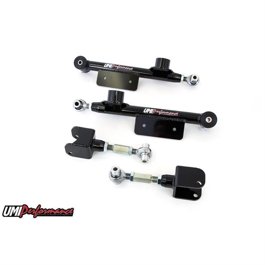 UMI 101417-B 99-04 Mustang Upper & Lower Adj. Control Arms, Black
