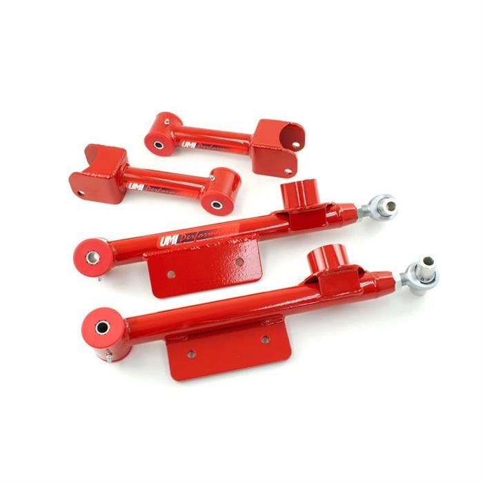 UMI 101516-R 79-98 Mustang Upper & Lower Rear Control Arms, Red