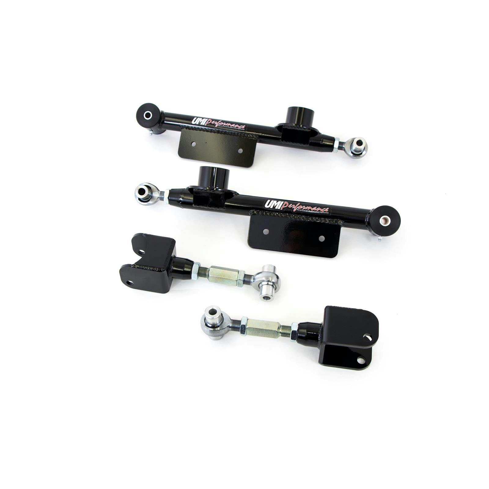 UMI 101517-B 79-98 Mustang Adjustable Rear Control Arms, Black