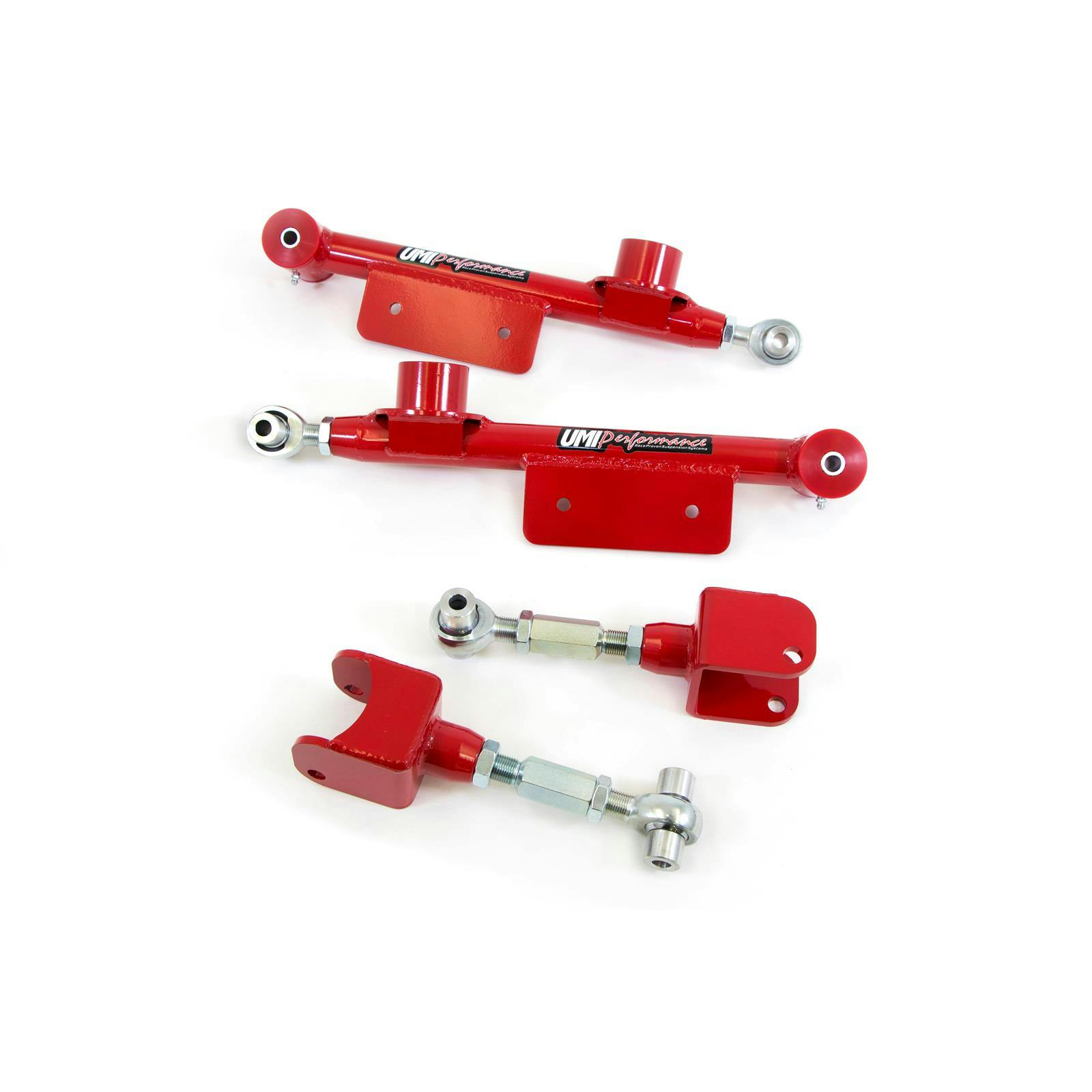 UMI 101517-R 79-98 Mustang Adjustable Rear Control Arms, Red