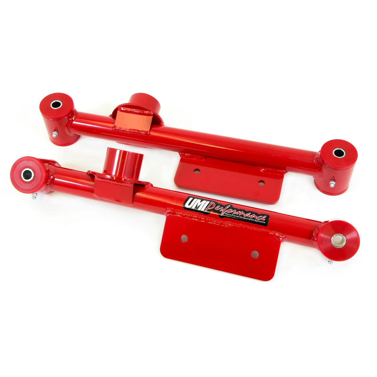 UMI 1021-R 79-98 Mustang Rear Tubular Lower Control Arms, Red