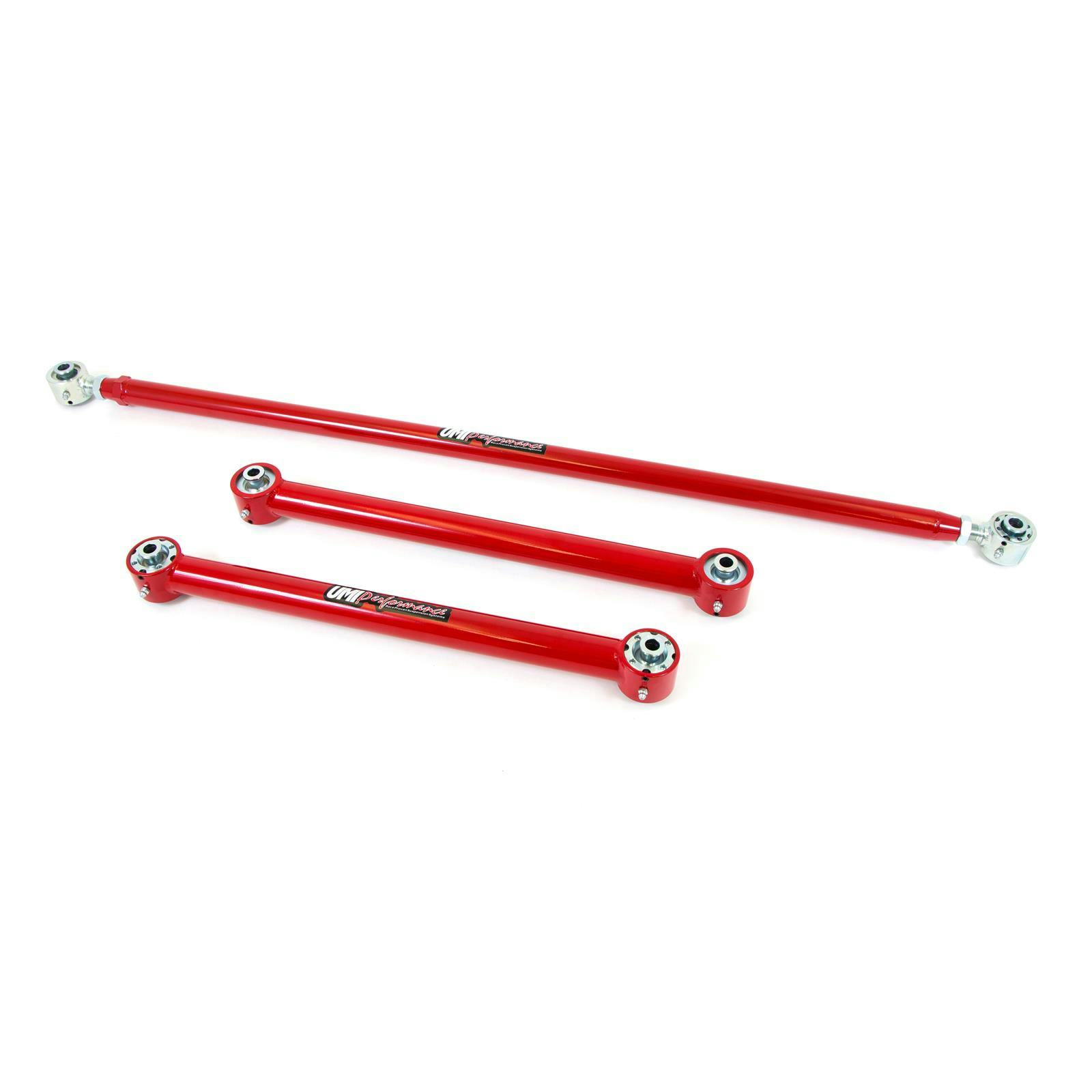UMI 203438-R 82-02 F-Body Lower Arms, Panhard Bar, Roto, Red