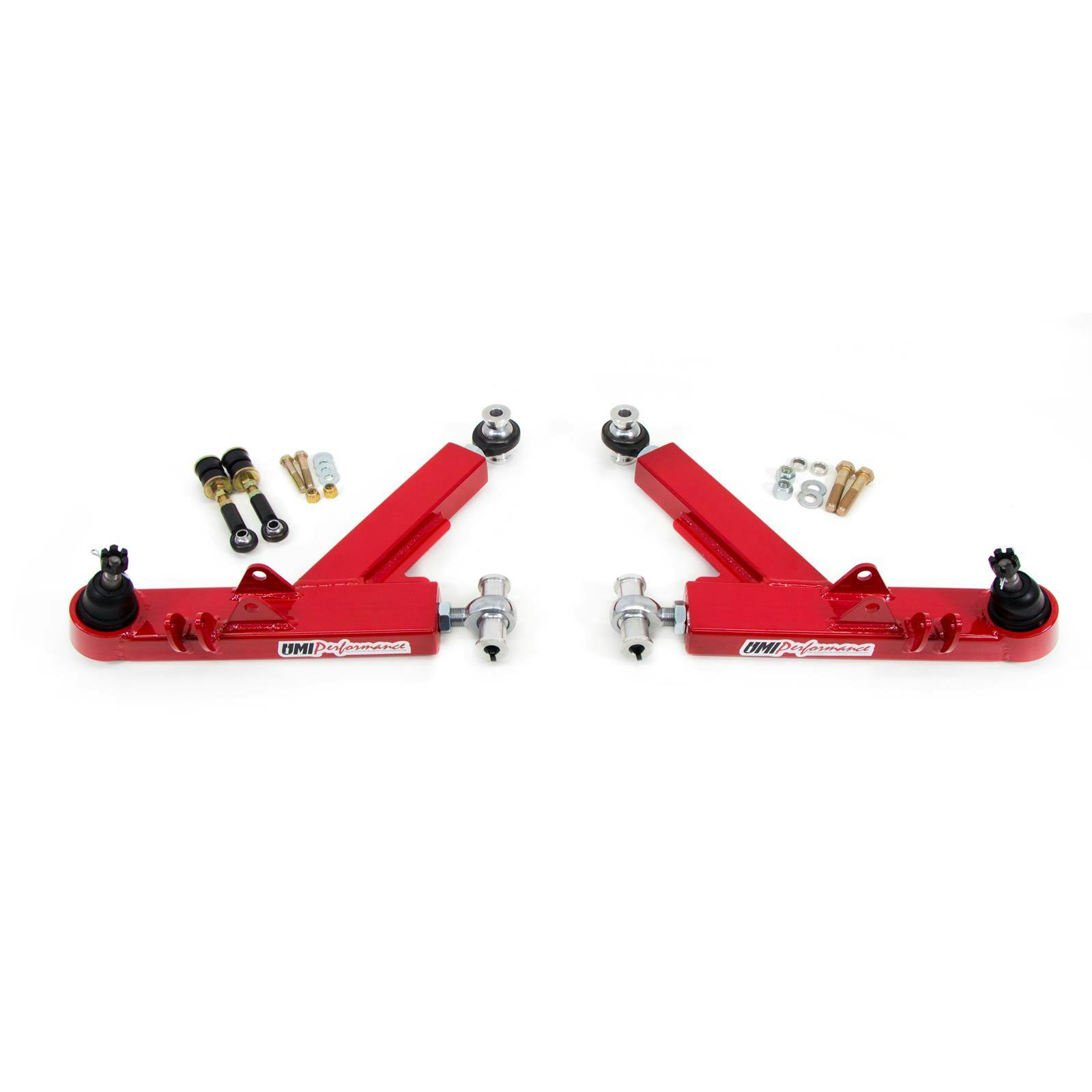UMI 2314-R 93-02 F-Body Boxed Lower A-Arms, Rod Ends, Red
