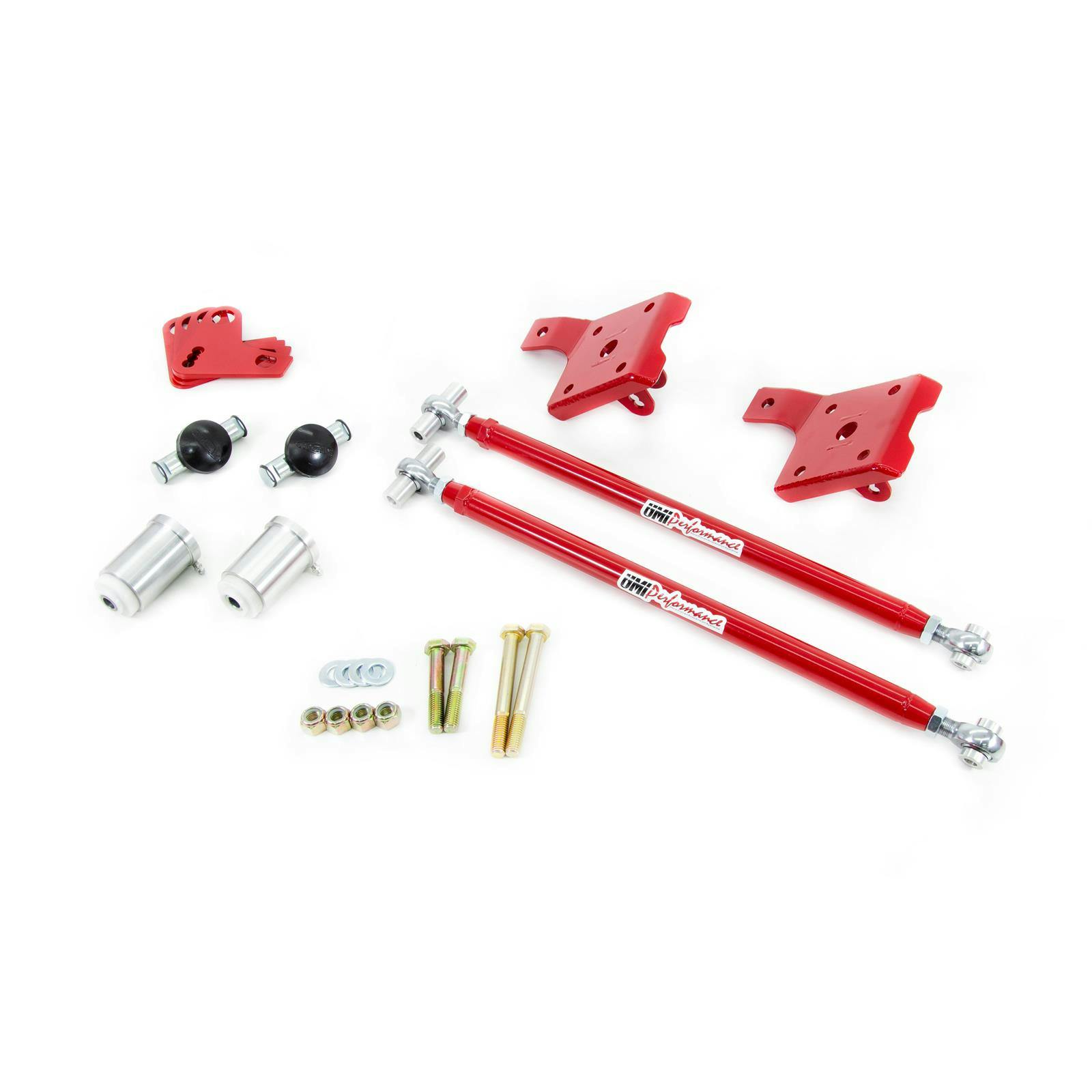 UMI 2628-R 70-81 F-Body Leaf Spring Traction Bar Kit, Red