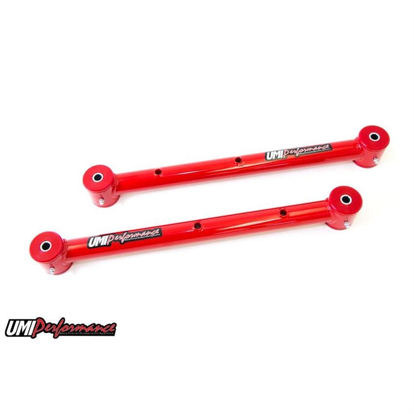 UMI 301516-R 78-88 G-Body Tubular Control Arm Kit, Poly, Red
