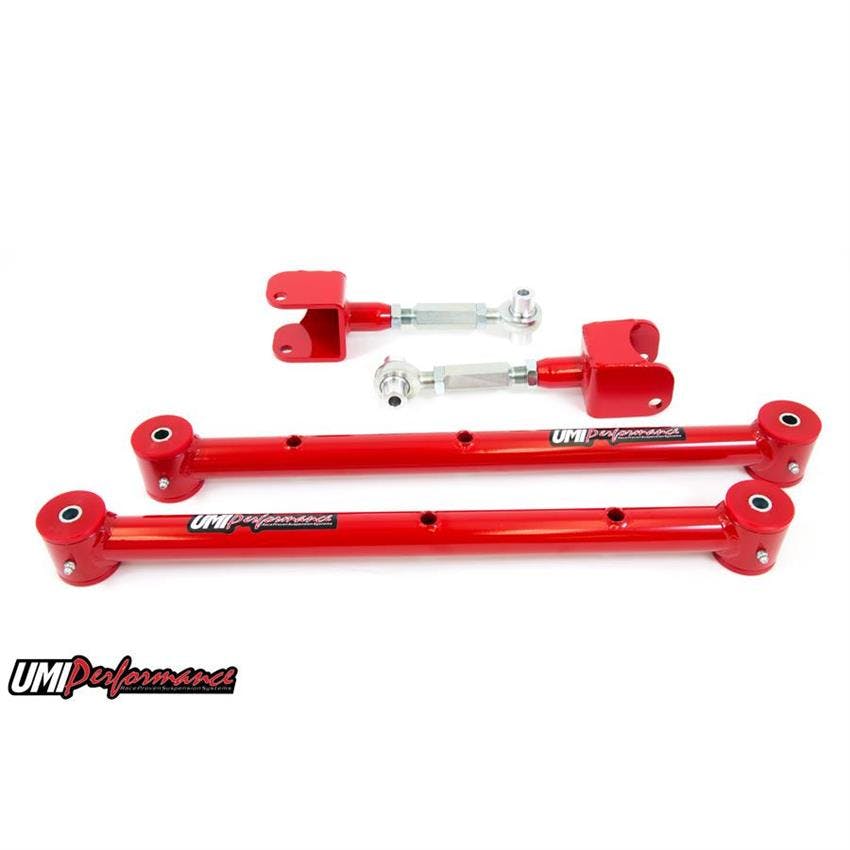 UMI 301519-R 78-88 G-Body 12-Bolt Swap Control Arm Kit, Red