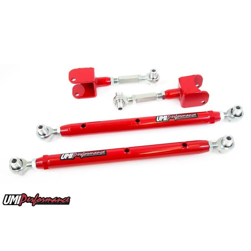 UMI 302717-R 78-88 G-Body Double Adj. Rear Control Arms, Red