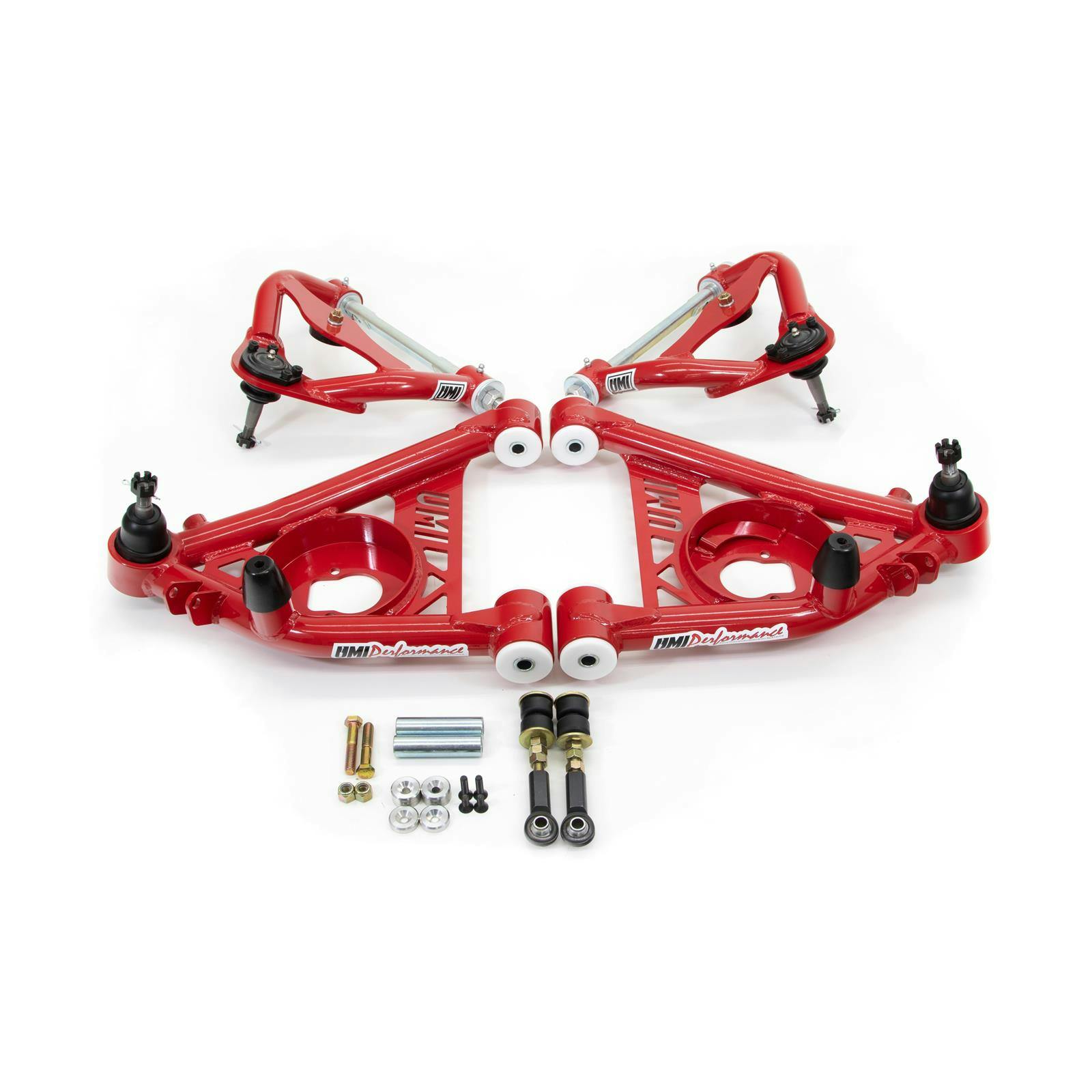 UMI 303233-1-R 78-88 G-Body/S10 Tubular Front A-Arms, Delrin, Red