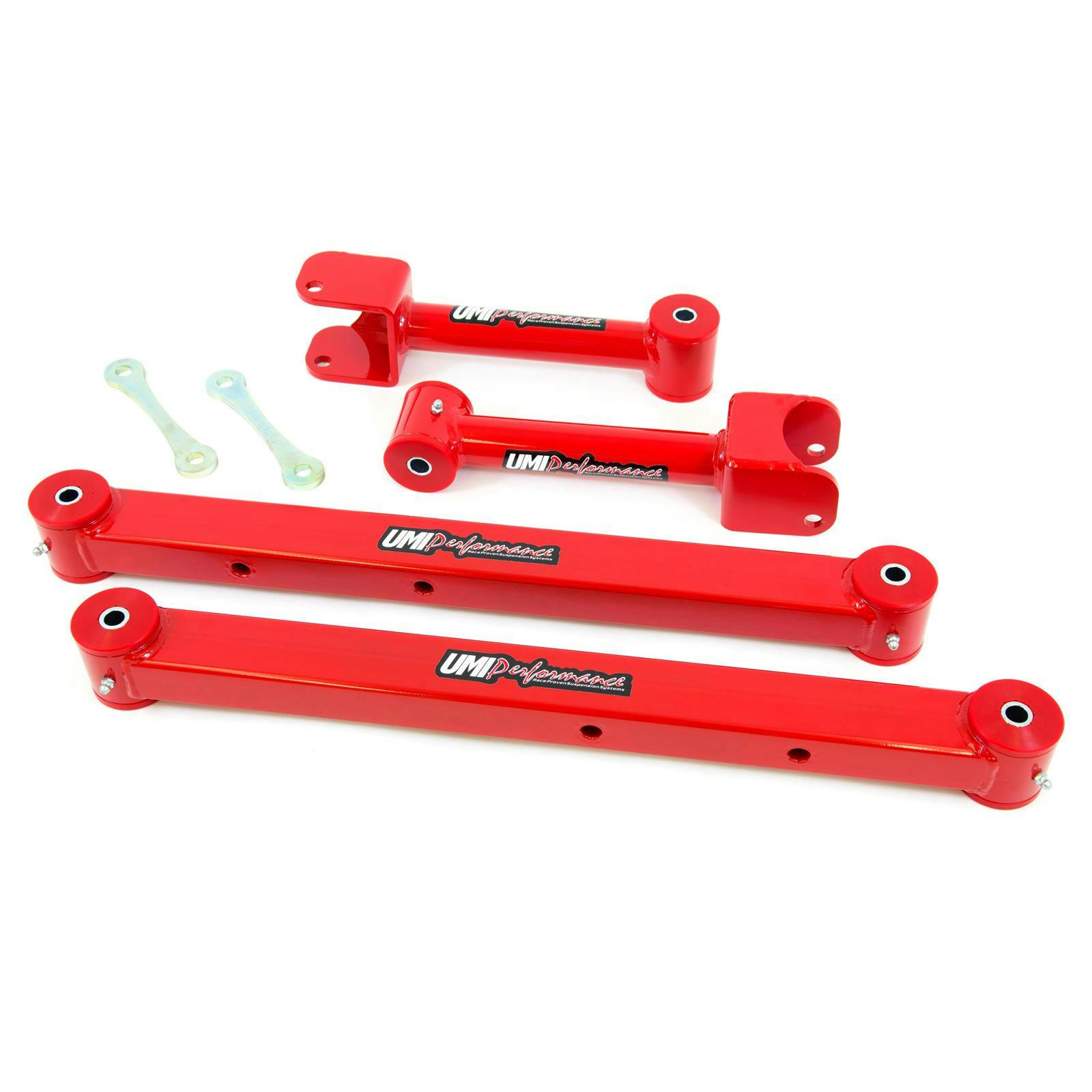 UMI 361516-R 78-96 B-Body Upper & Lower Control Arm Kit, Red