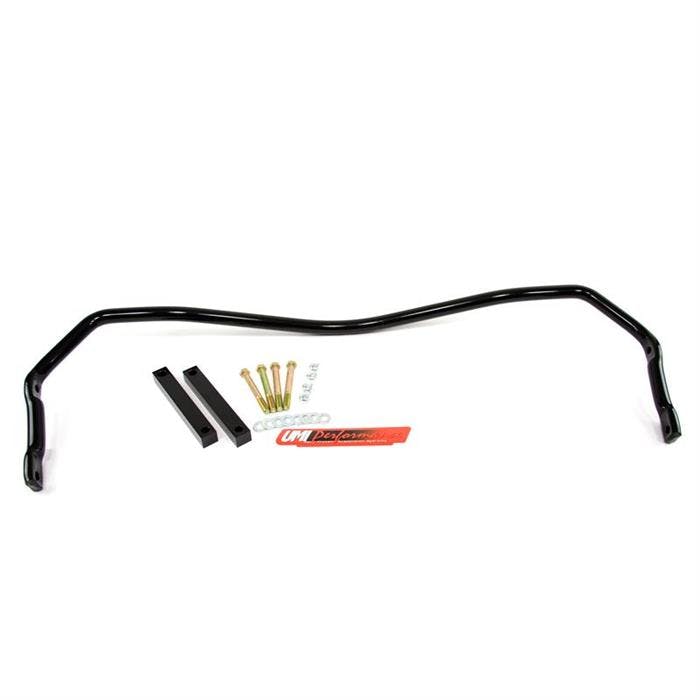 UMI 3665-B 65-70 Chevy B-Body Solid 1 Inch Rear Sway Bar, Black
