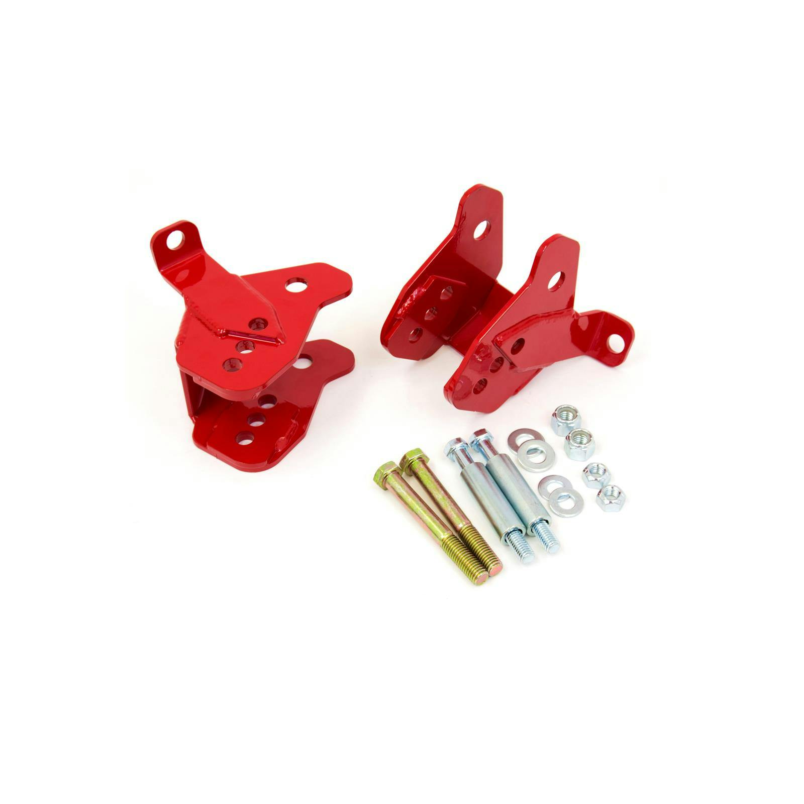 UMI 4012-R 64-72 A-Body Rear Control Arm Brackets, Bolt-In, Red
