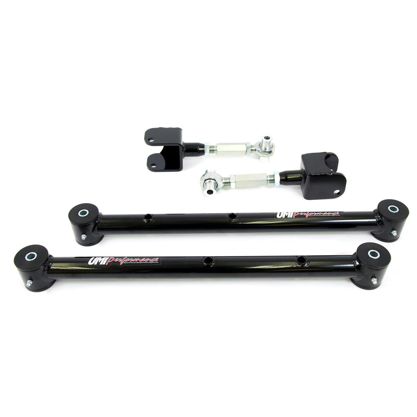 UMI 401517-B 68-72 A-Body Lower & Adj Upper Control Arm Kit,Black