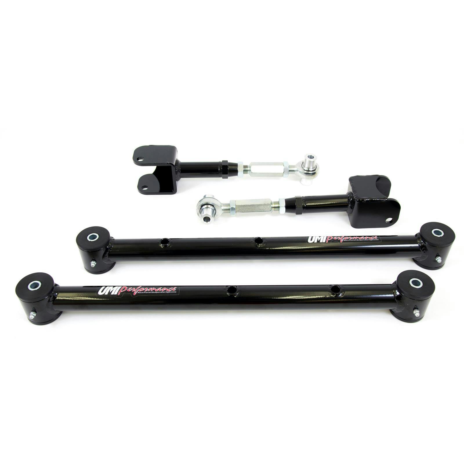 UMI 401519-B 64-67 A-Body Lower & Adj Upper Control Arm Kit,Black