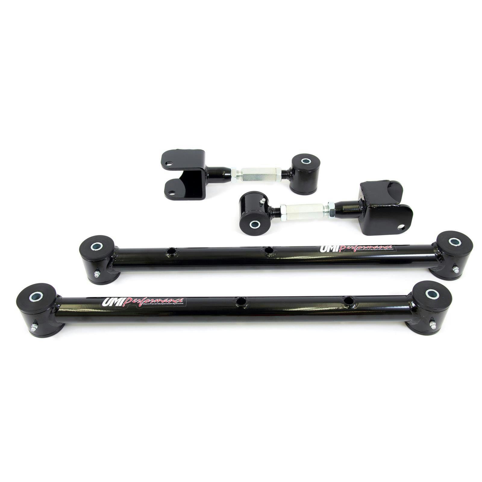 UMI 401525-B 68-72 A-Body Lower & Adj Upper Control Arm Kit,Black