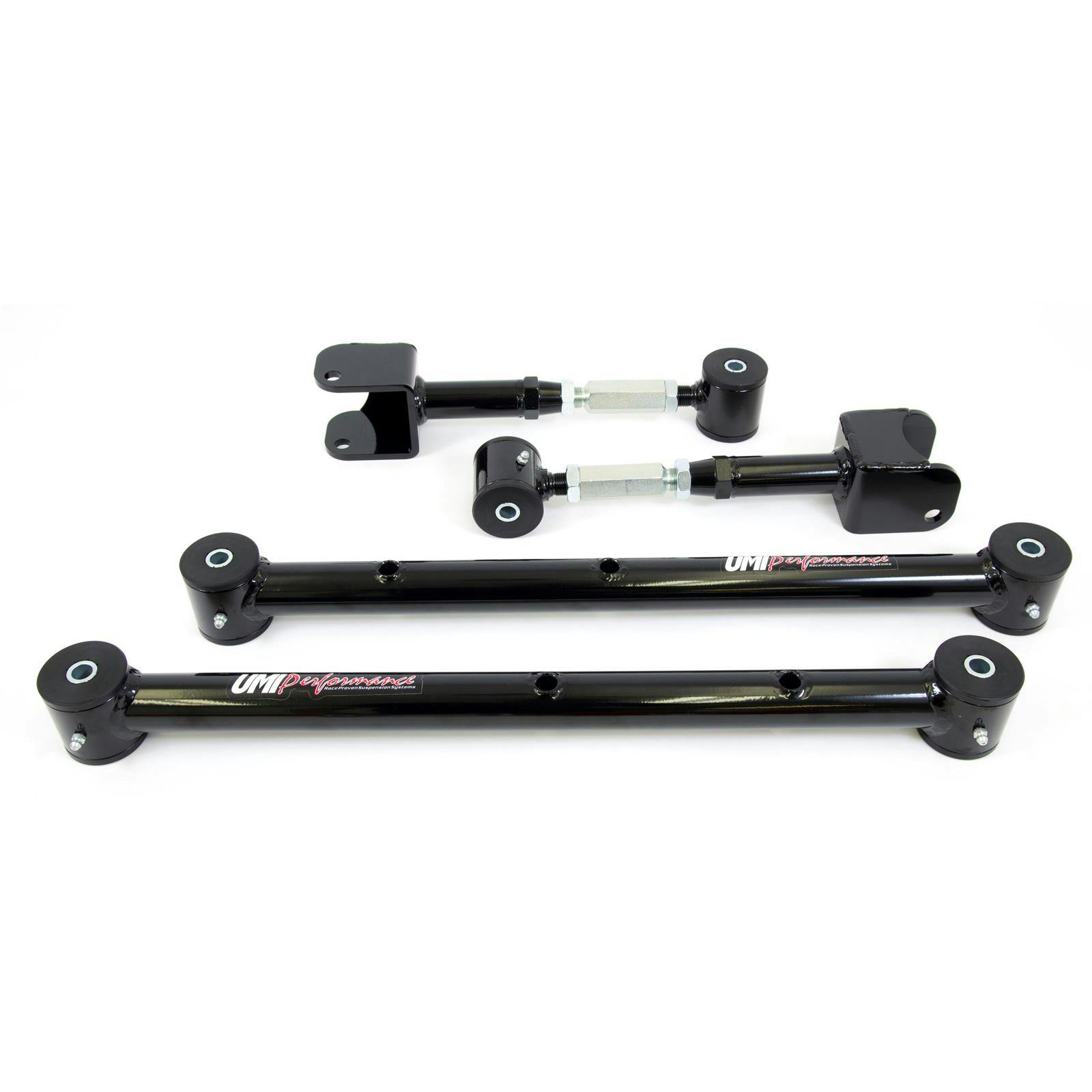 UMI 401526-B 64-67 A-Body Lower & Adj Upper Control Arm Kit,Black