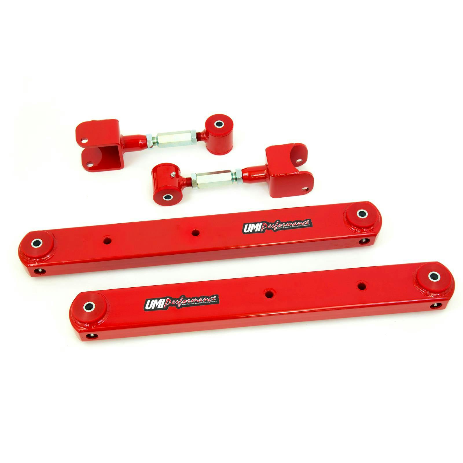 UMI 402125-R 68-72 A-Body Rear Adj. Upper, Boxed Lower Arms, Red