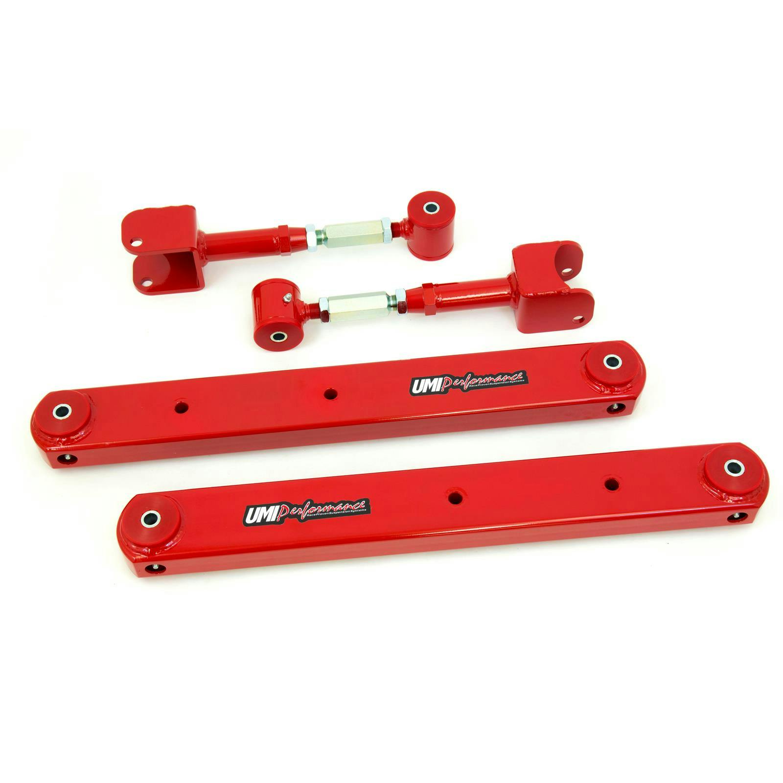 UMI 402126-R 64-67 A-Body Rear Adj. Upper, Boxed Lower Arms, Red