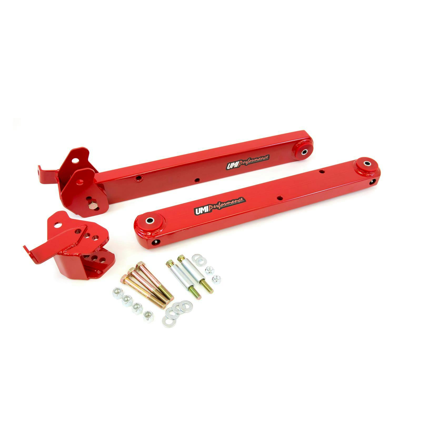 UMI 4022-R 64-72 A-Body Rear Lift Bars w/ Hardware, Bolt-In, Red
