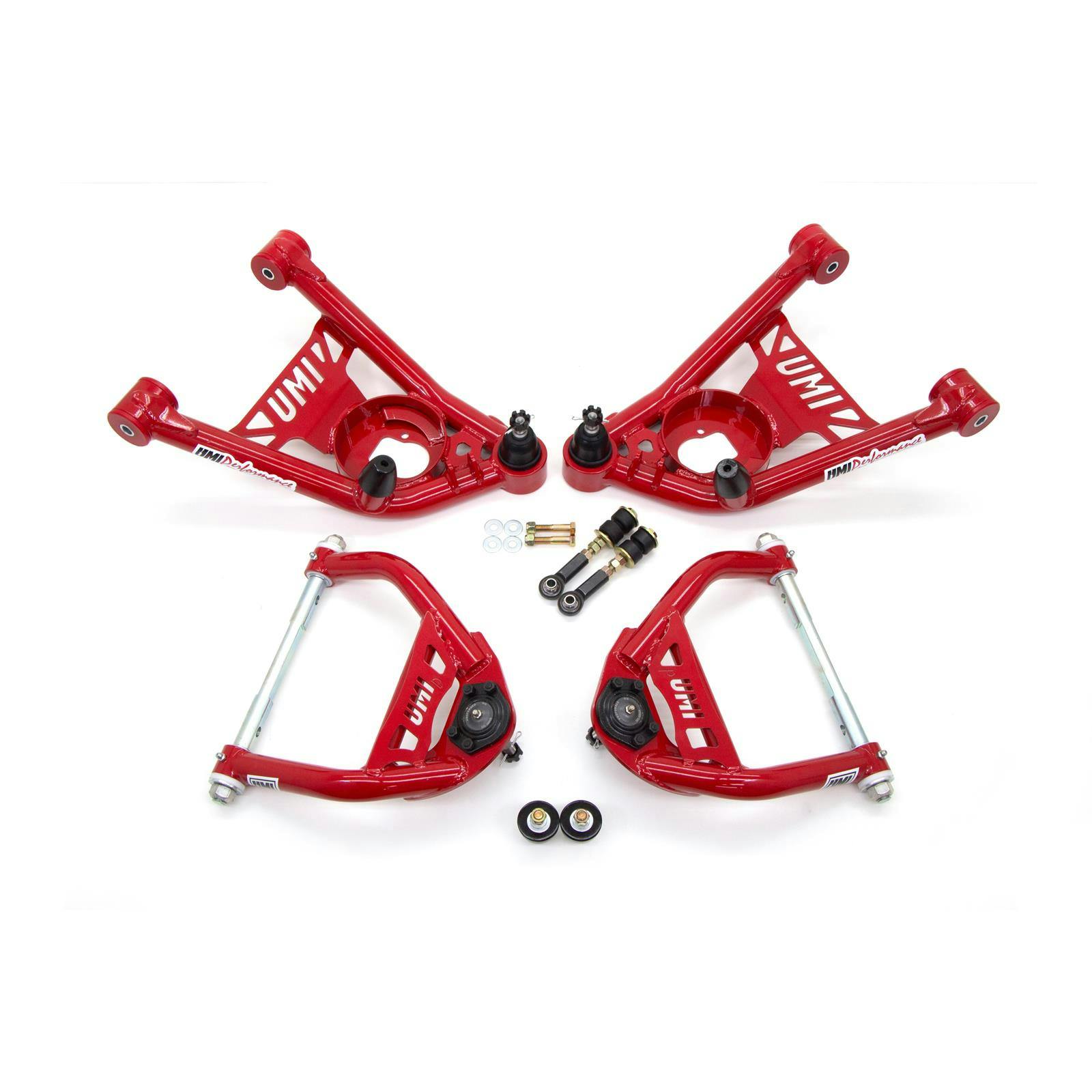 UMI 403133-R 64-72 A-Body Tubular Front Upper/Lower A-Arms, Red