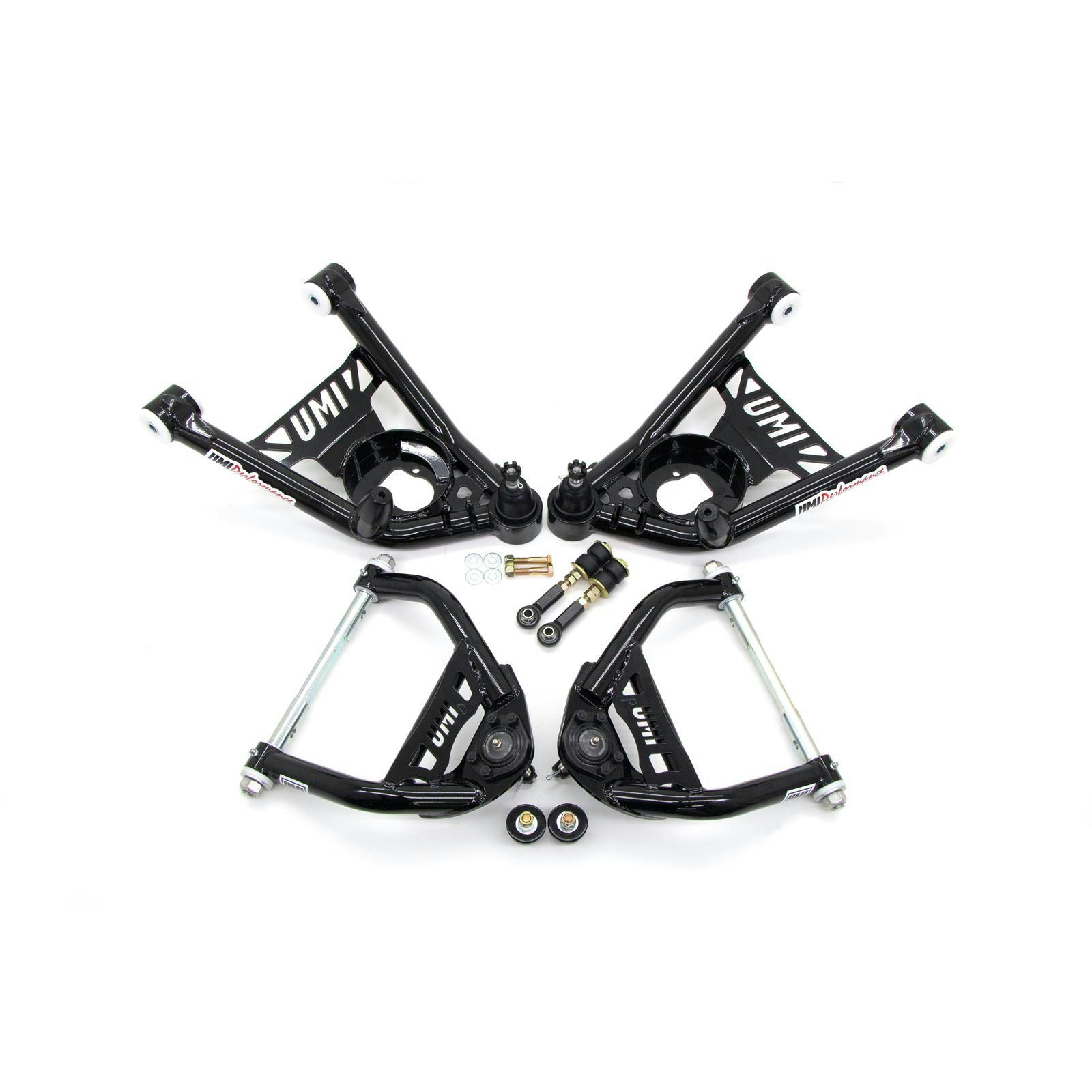 UMI 403233-1-B 64-72 A-Body Front A-Arms, Delrin Bushings, Black