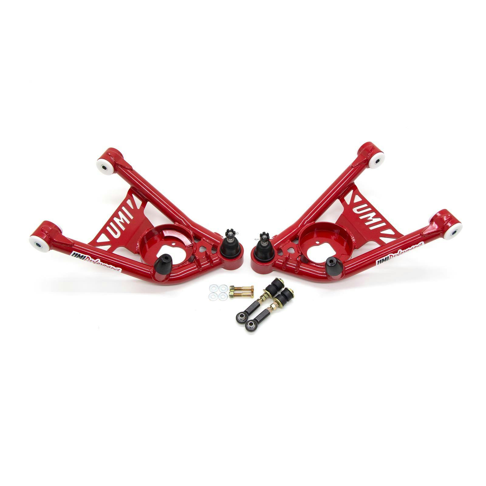 UMI 4032-R 64-72 A-Body Tubular Front Lower A-Arms, Delrin, Red