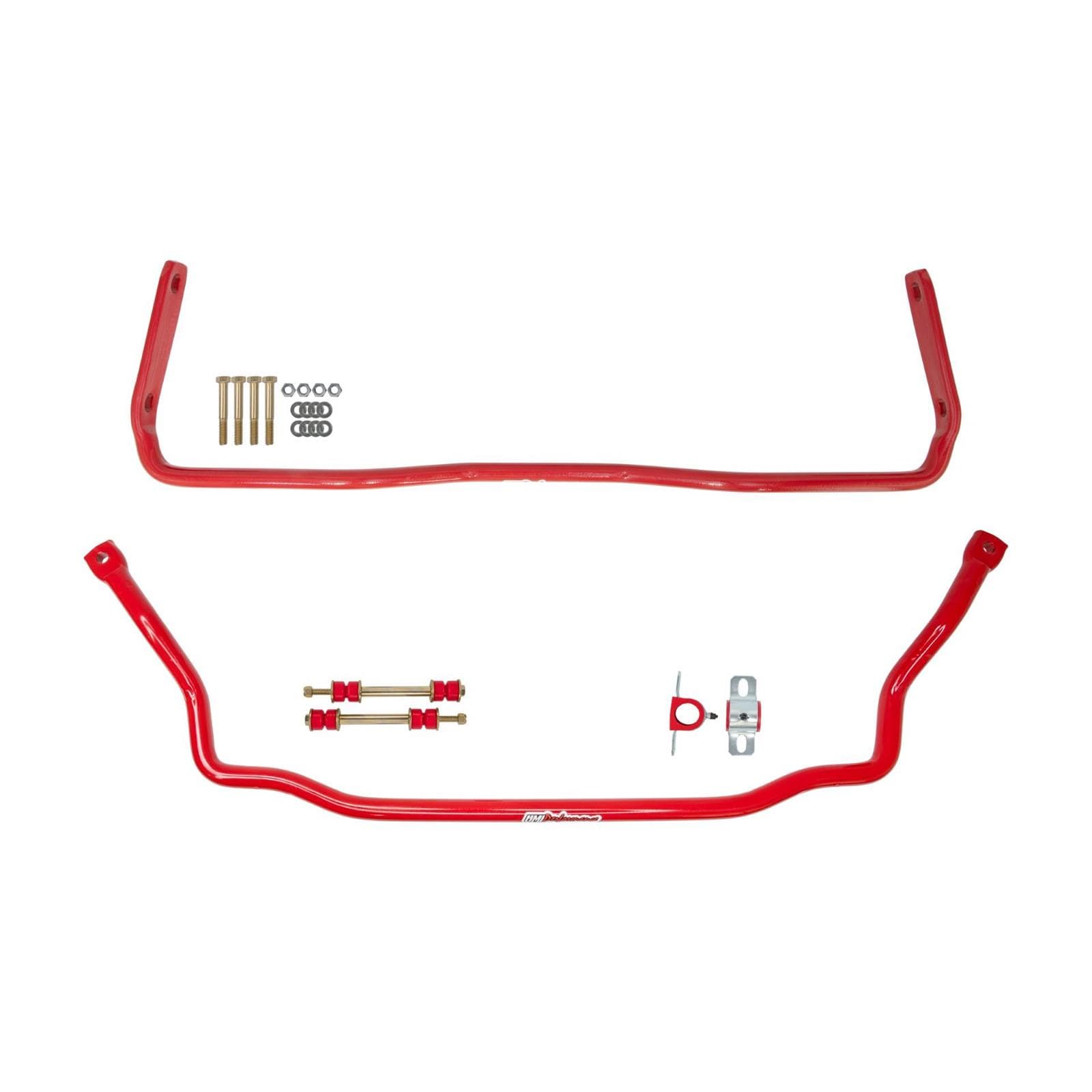 UMI 403534-R 64-72 A-Body Solid Front and Rear Sway Bar Kit, Red