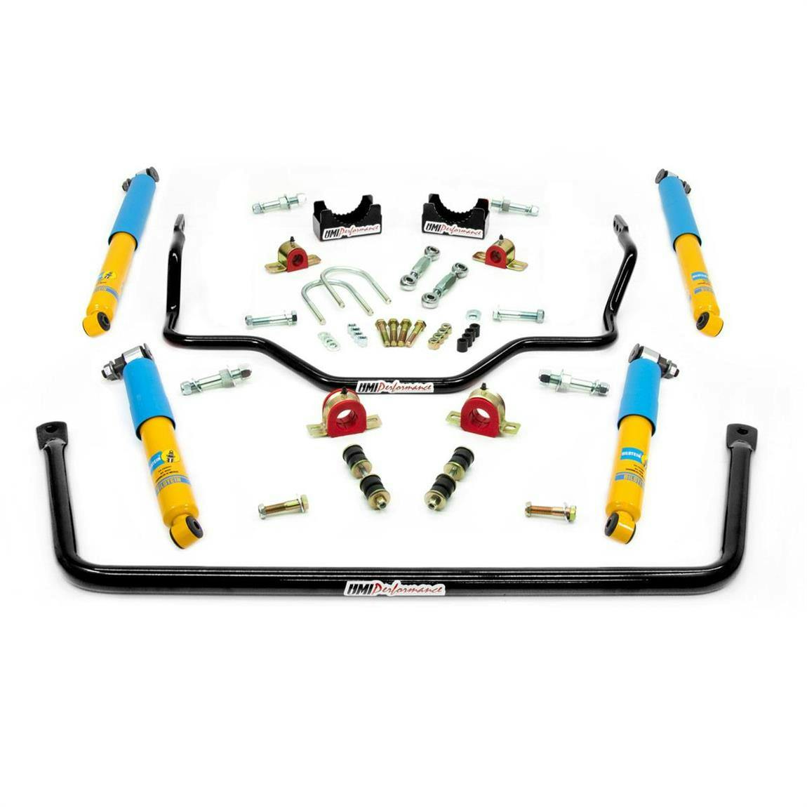 UMI 6401-B 73-87 C10 Stage 1 Handling Kit, Shocks&Sway Bars,Black