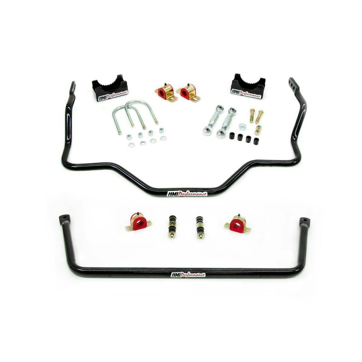 UMI 644043-B 73-87 C10 Front and Rear Sway Bar Kit, Black