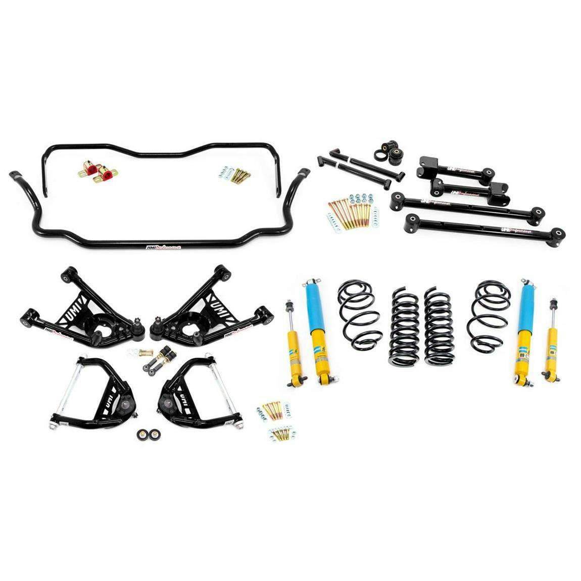 UMI ABF803-1-B 68-72 A-Body Stage 2 Kit, 1 Inch Lowering, Black