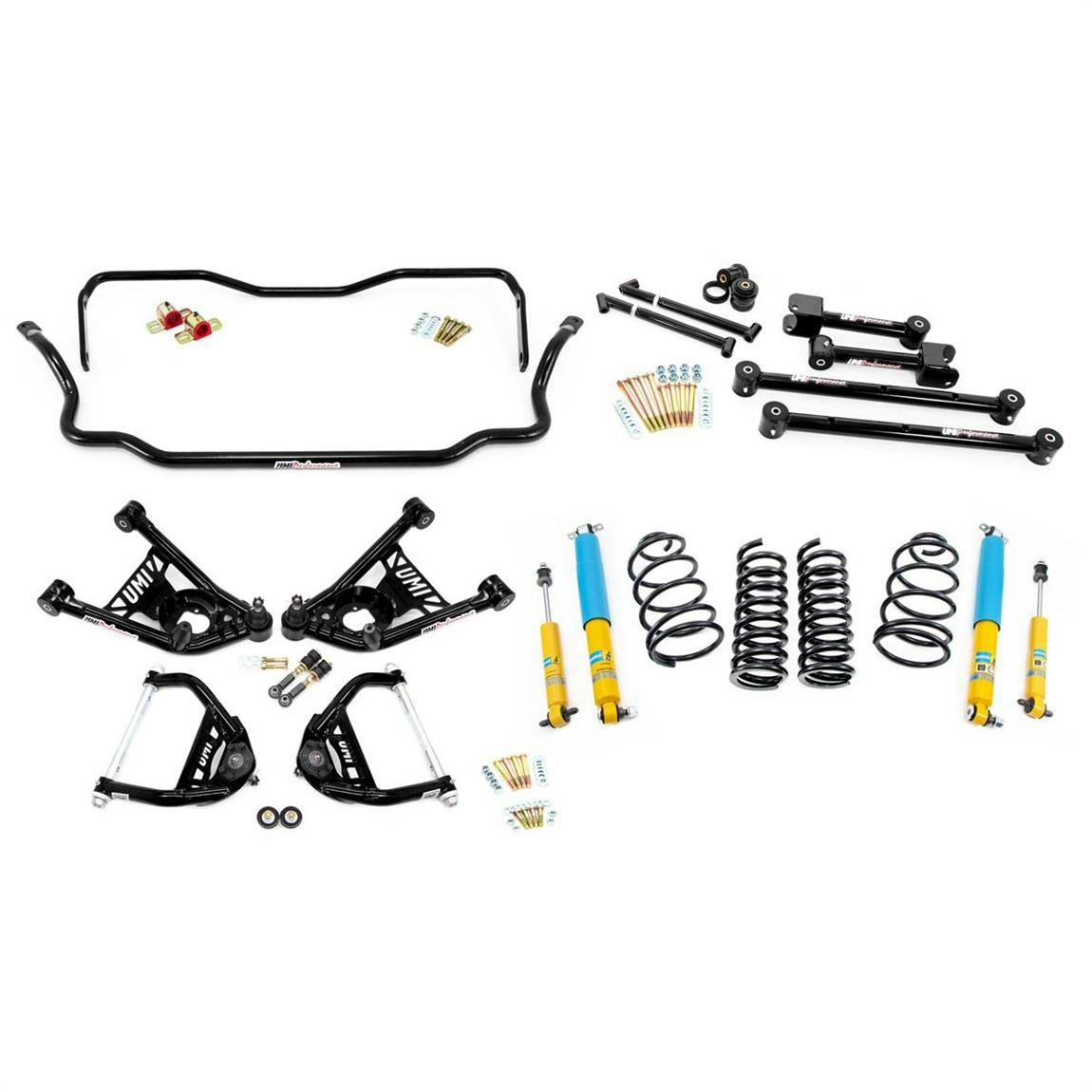 UMI ABF403-2-B 65-66 A-Body Stage 2 Kit, 2 Inch Lowering, Black
