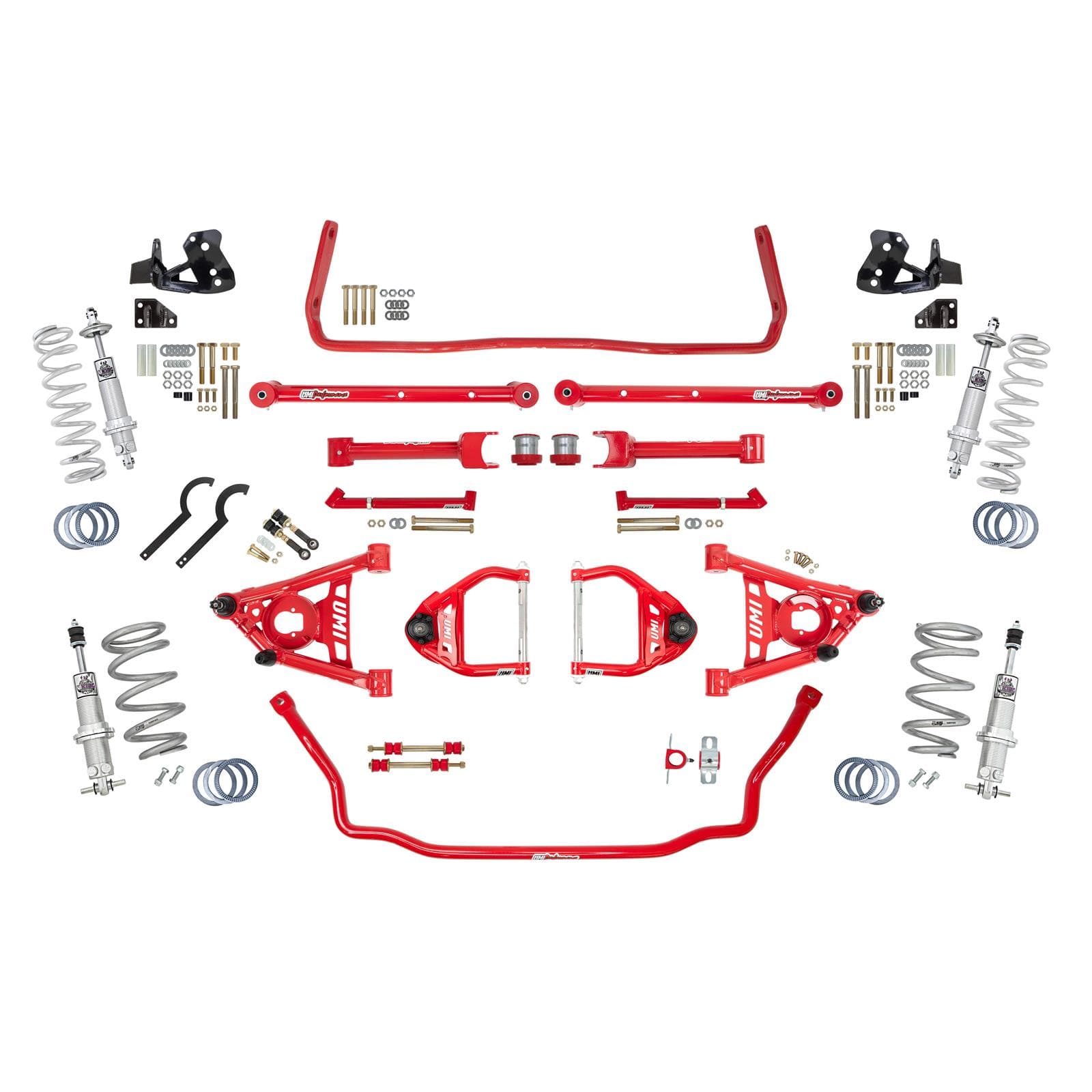 UMI ABF404-2-R 64-67 A-Body Stage 2 Kit, Coilovers, 550lb, Red