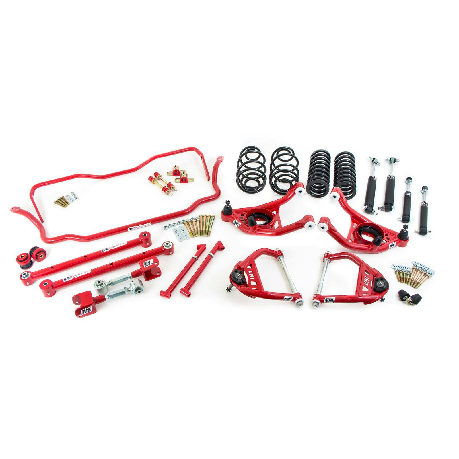 UMI ABF405-1-R 65-66 A-Body Stage 3 Kit, 1 Inch Lowering, Red