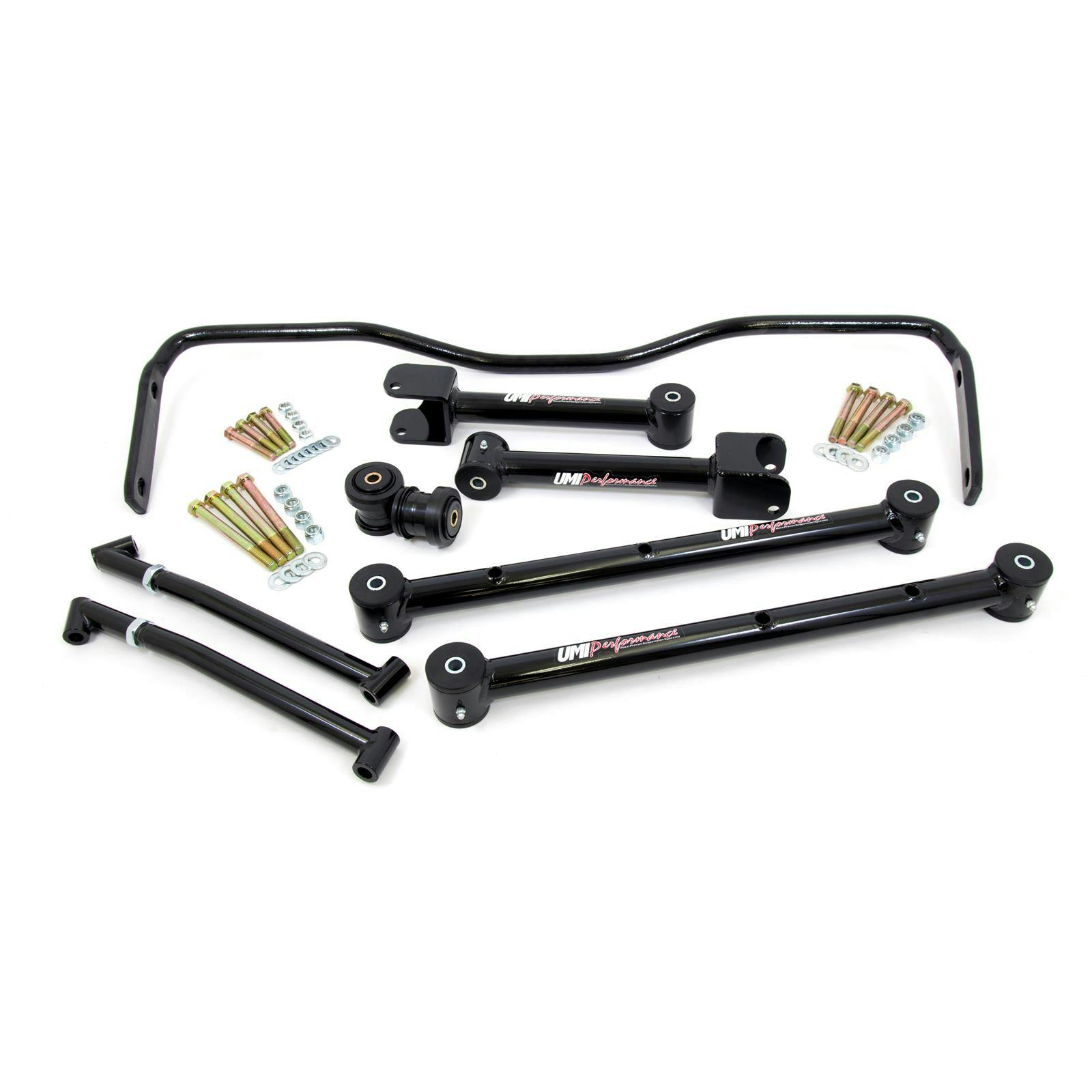 UMI ABR413-B 65-67 A-Body Upper & Lower Control Arm Kit, Black