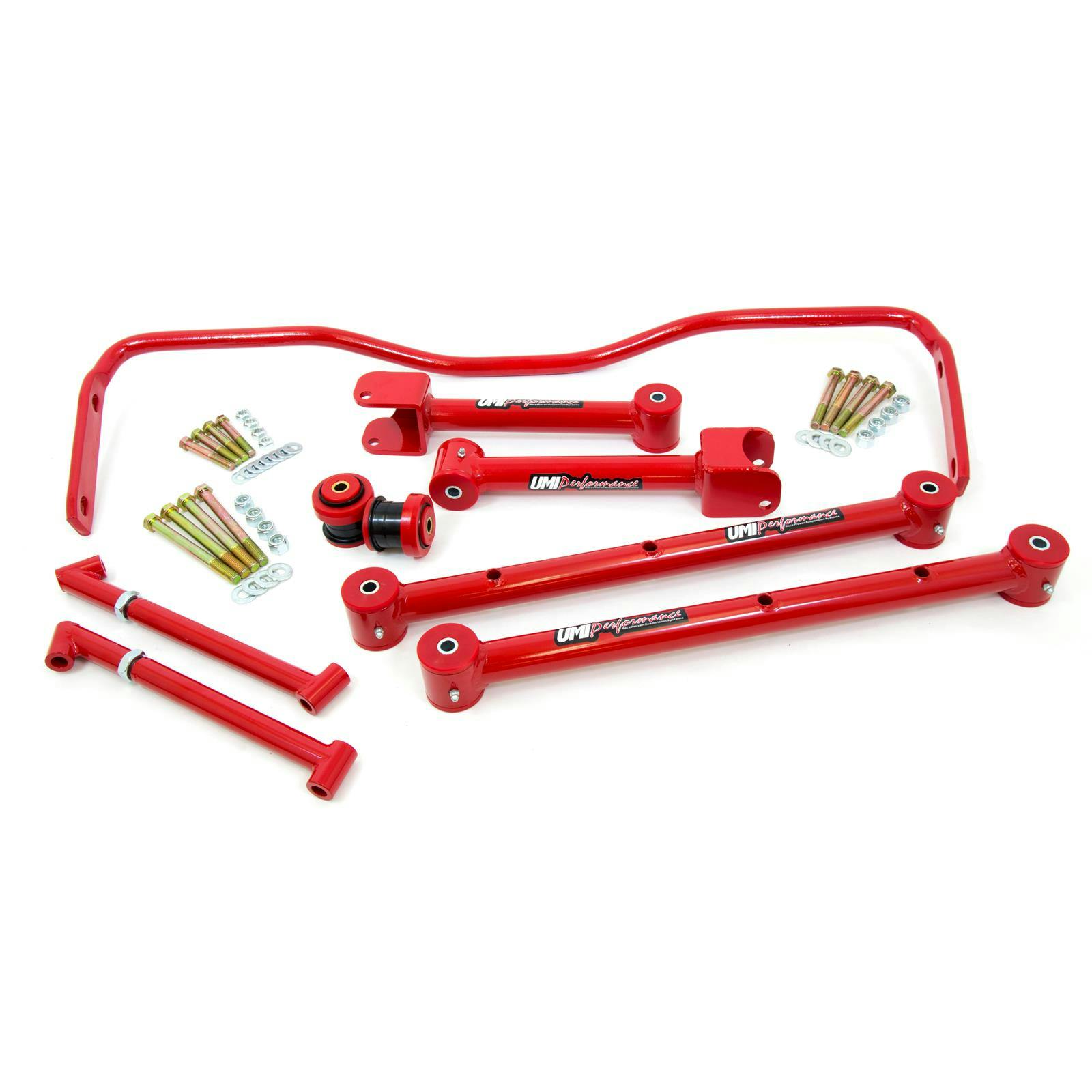 UMI ABR413-R 65-67 A-Body Upper & Lower Control Arm Kit, Red