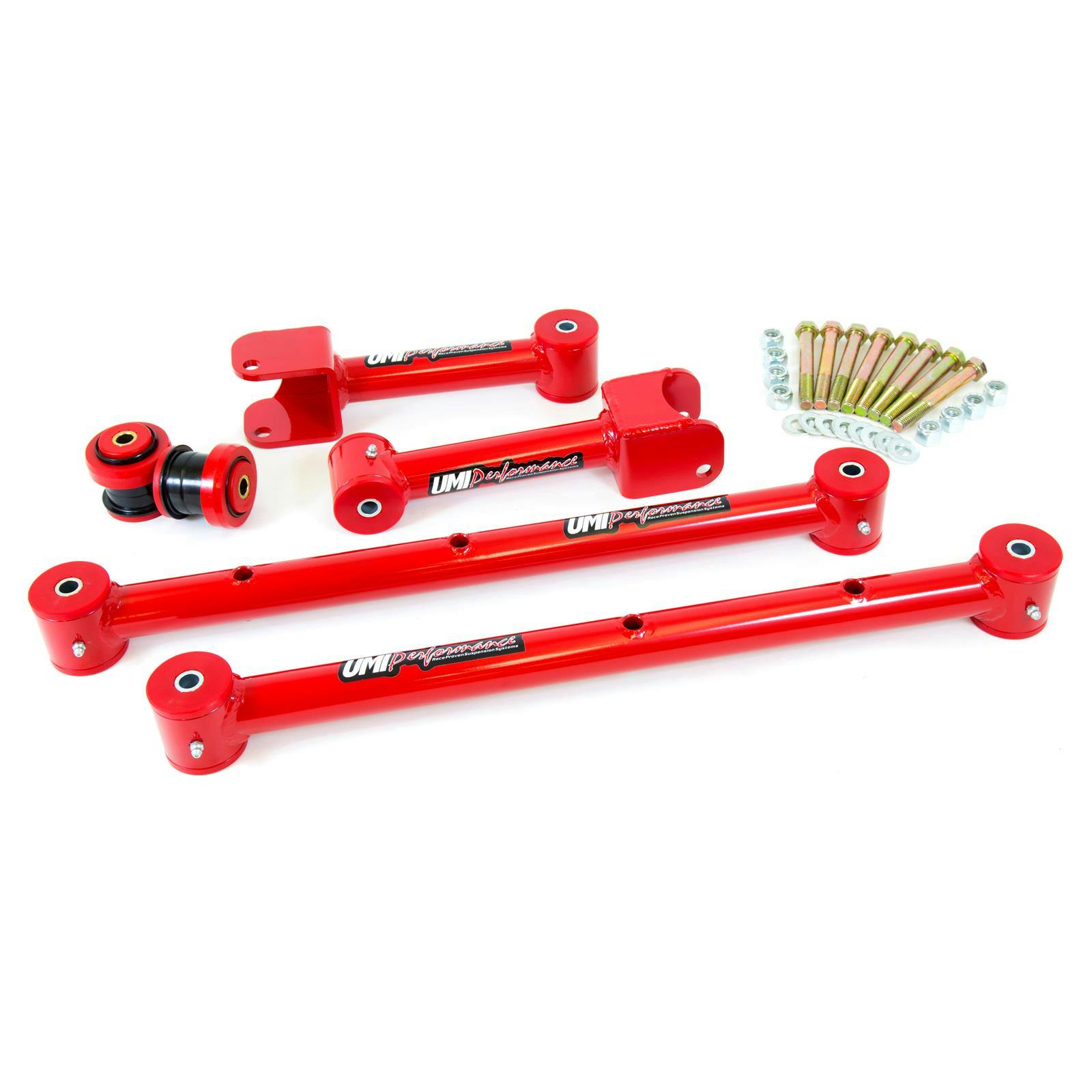 UMI ABR801-R 68-72 A-Body Upper & Lower Control Arm Kit, Red
