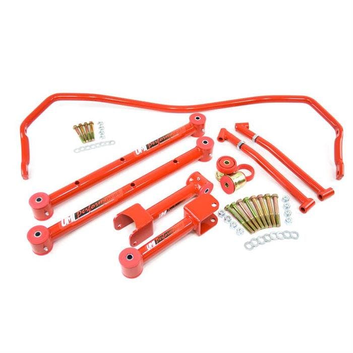UMI ABR813-R 68-72 A-Body Upper & Lower Control Arm Kit, Red