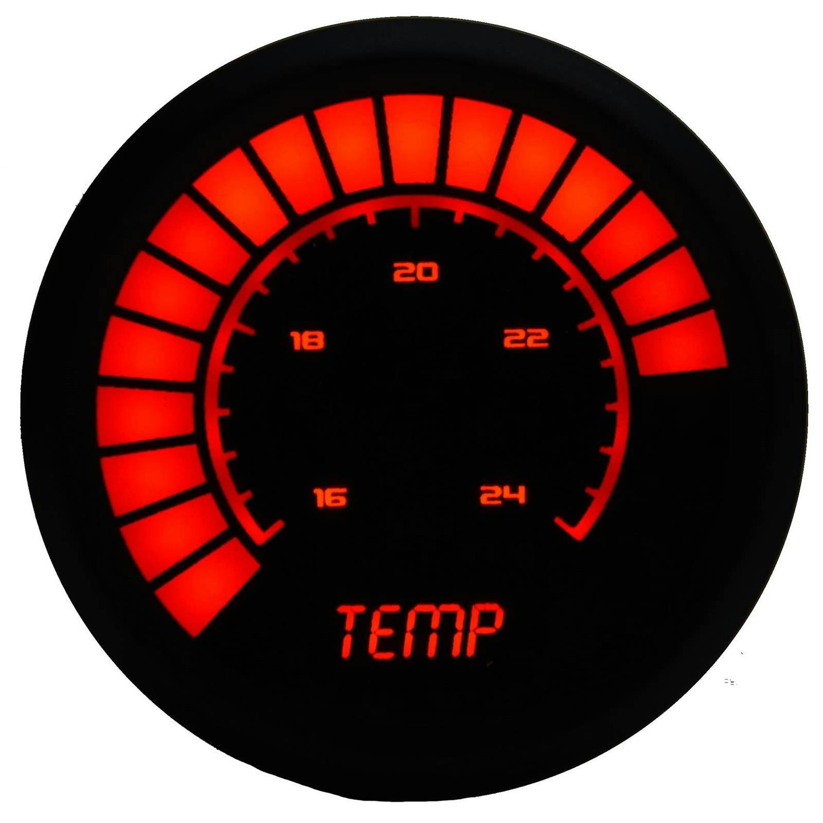 Intellitronix B9113R Analog Water Temp Gauge, Red