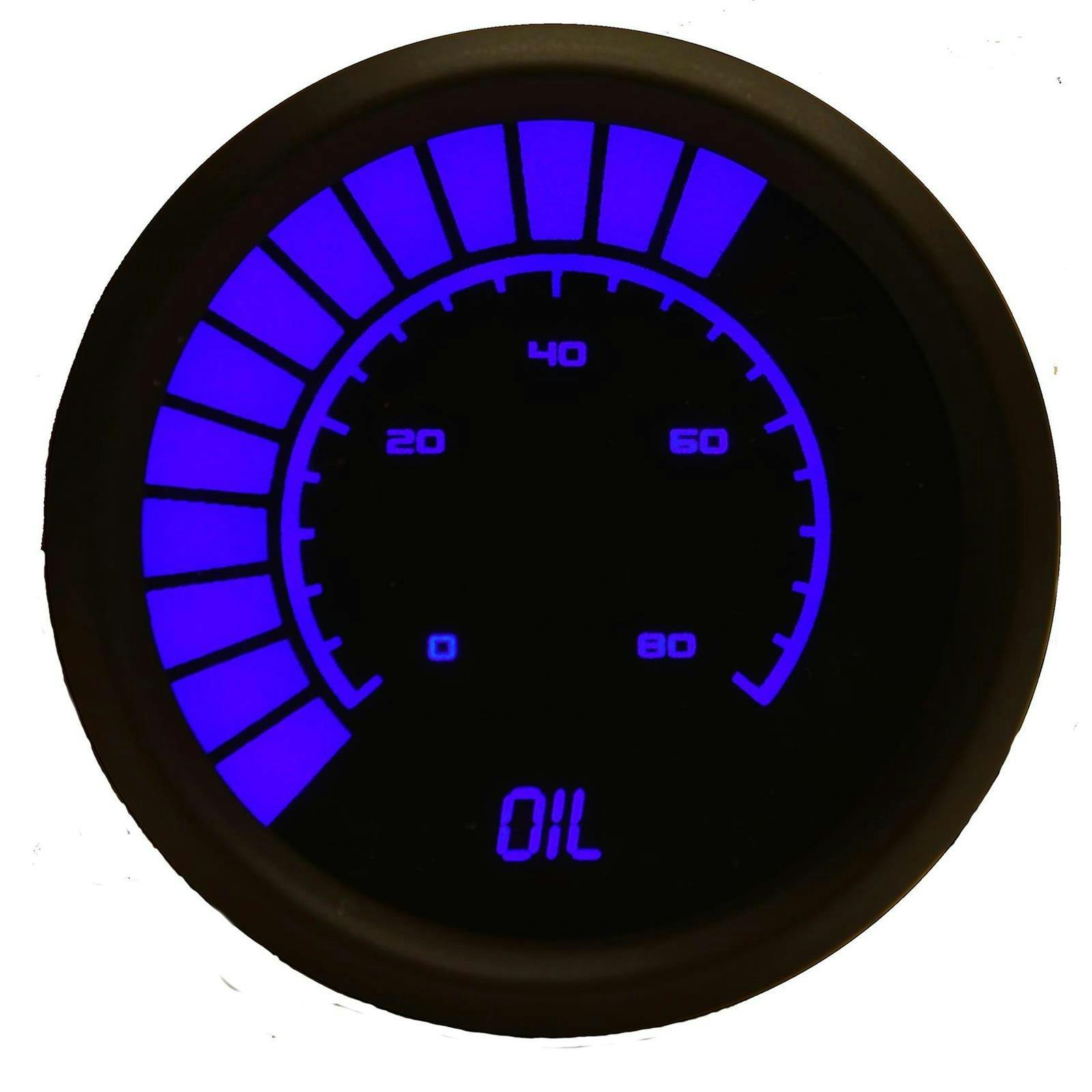 Intellitronix B9114B Barg Oil Pressure Gauge, Blue