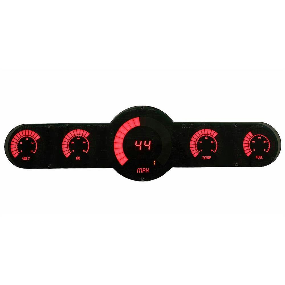 Intellitronix BG10001R Bargraph 5.5 Gauge Panel Kit, Red