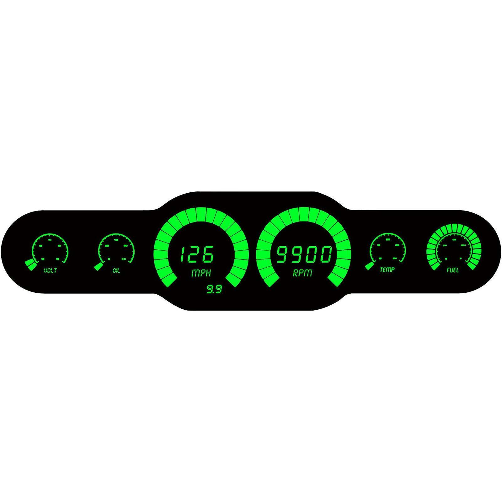 Intellitronix BG10002G Bargraph 6 Gauge Panel Kit, Green