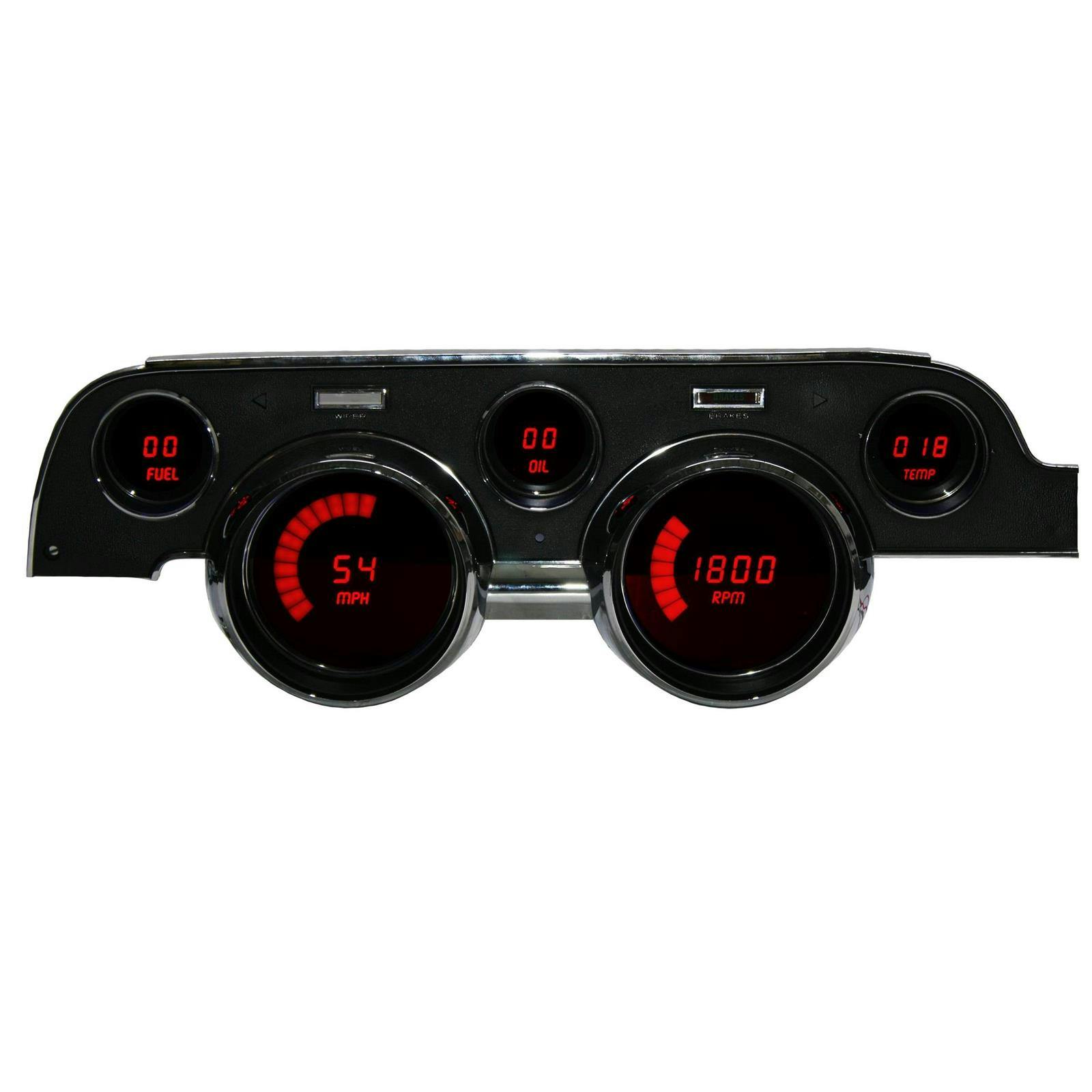 Intellitronix DP7002R Replacement Panel 67-68 Mustang, Red