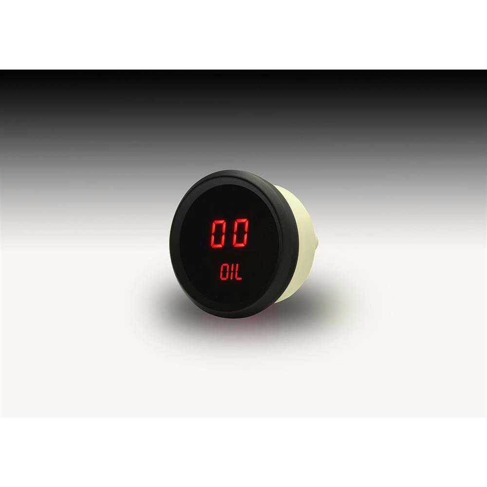 Intellitronix M9114R LED Oil Pressure Gauge, Red