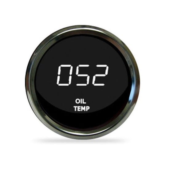 Intellitronix MS9108W LED Oil Temp Gauge, White