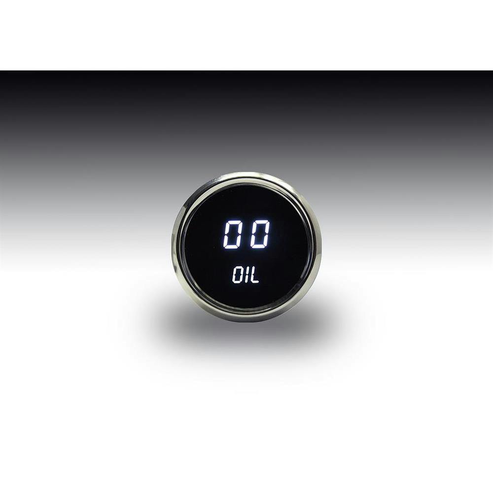Intellitronix MS9114W LED Oil Pressure Gauge, White