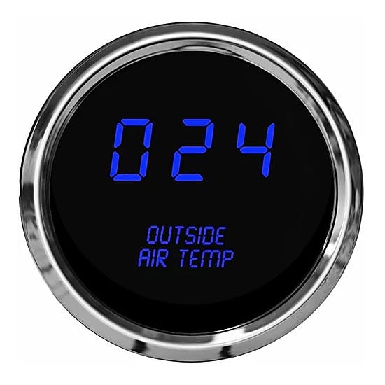 Intellitronix MS9123B Digital Outside Air Temp Gauge, Blue