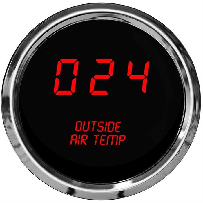 Intellitronix MS9123R Digital Outside Air Temp Gauge, Red