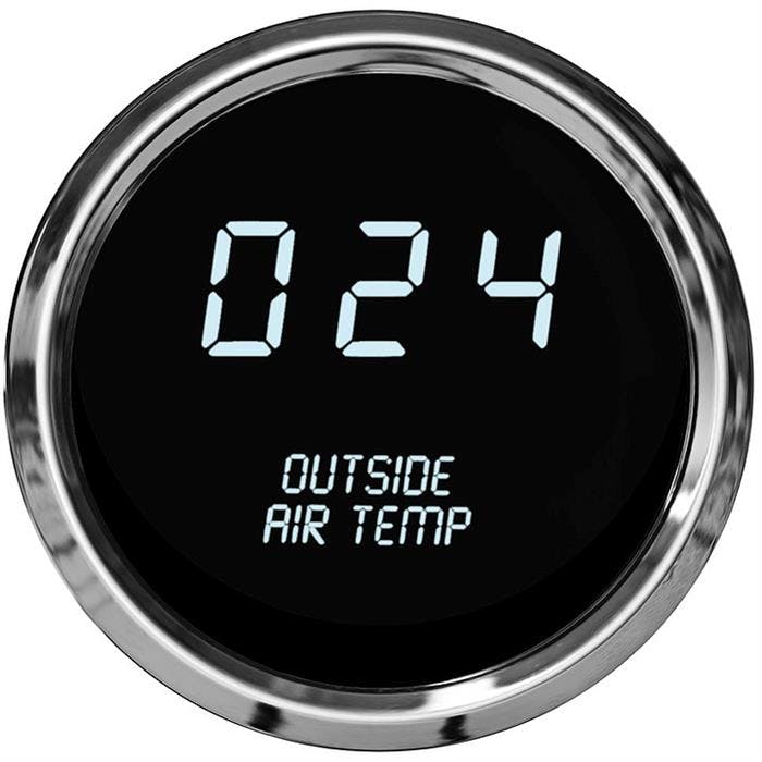 Intellitronix MS9123W Digital Outside Air Temp Gauge, White